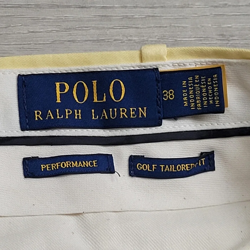 ⛳Polo Ralph Lauren Performance Golf Shorts Mens 38x9 Yellow Stretch Tailored Fit